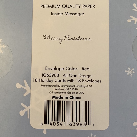 NIB Christmas Ornament Holiday Cards - Picture 3 of 3